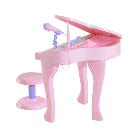 Rootz Children's Piano Musical Instrument - Pink - Abs - 18.89 cm x 15.35 cm x 27.16 cm