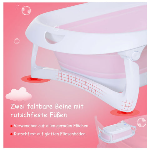 Rootz Bathtub for Babies - Pink - Plastic, Rubber - 31.49 cm x 18.89 cm x 8.26 cm