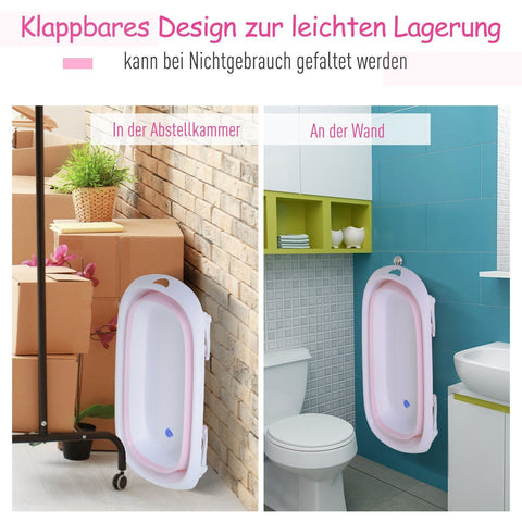 Rootz Bathtub for Babies - Pink - Plastic, Rubber - 31.49 cm x 18.89 cm x 8.26 cm