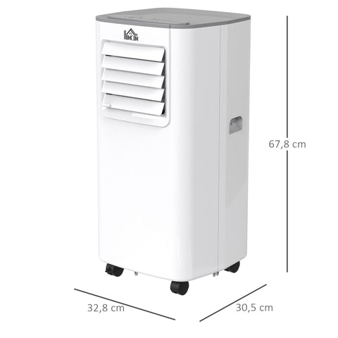 Rootz 4 Modes Mobile Air Conditioner with Remote Control 24h Timer - White, Gray - Abs Plastic, Copper, Aluminum - 12.91 cm x 12 cm x 26.69 cm