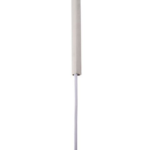 Rootz Hanging lamp LED - Grey, Silver, White - Steel, Fabric, Acrylic - 23.22 cm x 23.22 cm x 17.32 cm
