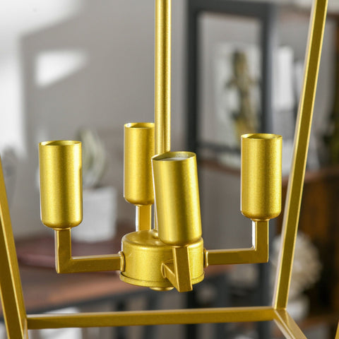 Rootz 4-Flame Hanging Lamp - Gold - Metal - cm x cm x 47.24 cm
