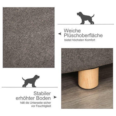 Rootz Animal Sofa - Gray - Fabric, Foam, Birch - 31.88 cm x 24.01 cm x 9.44 cm