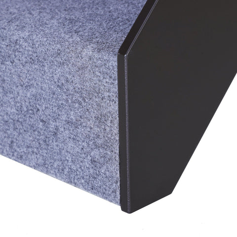 Rootz Pet Stairs With Carpet - Grey, Brown - Engineered Wood, Felt - 18.3cm x 21.65cm x 25.19cm