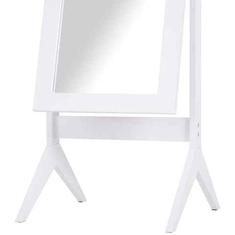Rootz Full Length Mirror - White - Engineered Wood, Glass, Mirror - 18.5cm x 18.11cm x 58.26cm