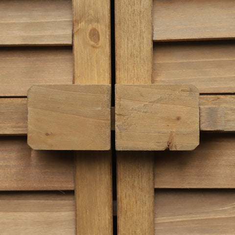 Rootz Garden Cabinet - Brown - Firwood, Cardboard - 34.25 cm x 18.3 cm x 62.99 cm