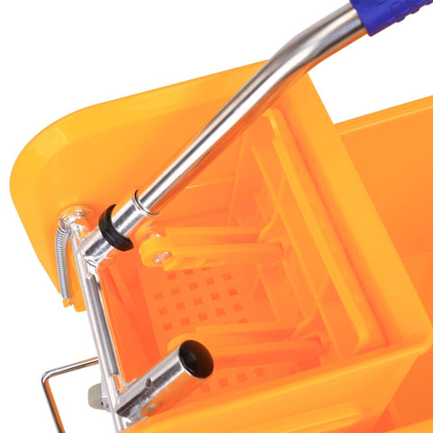Rootz Cleaning Trolley - Yellow - Plastic, Metal - 24.8 cm x 10.63 cm x 26.38 cm