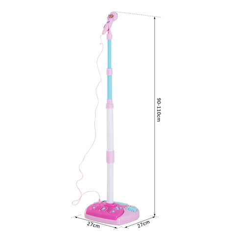 Rootz Children's Microphone Standing - Pink - Abs - 10.63 cm x 10.63 cm x 43.32 cm