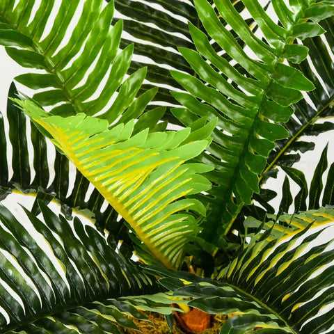 Rootz Artificial Plants - Artificial Tropical Palm Plant - Artificial Replica - Green + Black - 50cm
