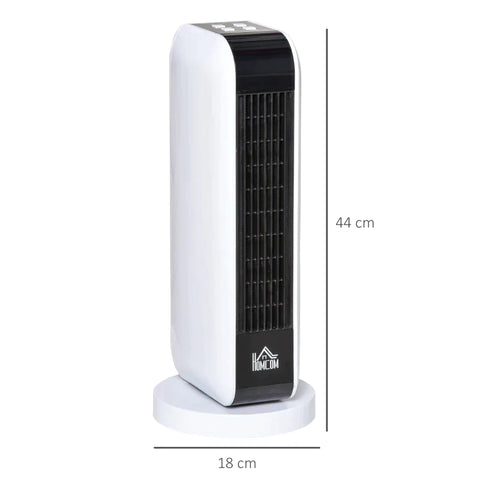 Rootz Heater - Heater Fan - 2000W Electric Heater - Ceramic Heating Tower with Remote Control  - Oscillation Heater - White - Ø18 x 44H cm