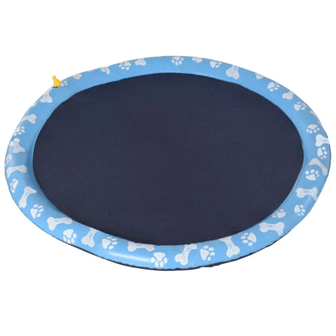 Rootz Dog Pool - Paddling Pool - With Water Nozzle - Round - Non-slip - Blue - Ø150 cm