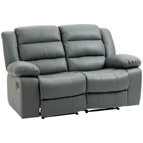 Rootz Relax Chair - Relaxation Sofa - For 2 People - Adjustable Footrests - 135° Angle Of Inclination - Grey - 168 cm x 93 cm x 102 cm