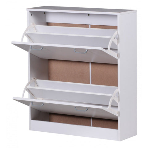 Rootz Shoe Cabinet - Shoe Rack - Shoes Organizer - Storage Cabinet - White