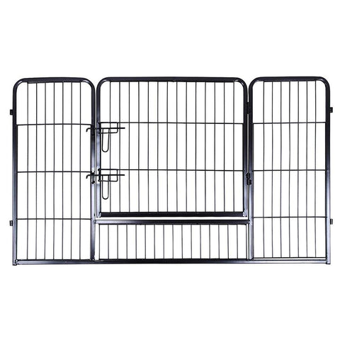 Rootz Puppy Run - Outdoor Enclosure - Small Pets - Run For Dogs - High-quality Material - Versatile - Iron Pipe - Black - 122 x 70 x 80 cm (W x H x D)