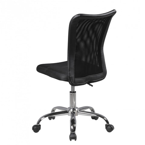 Rootz Children's Desk Chair - Black - For Ages 6+ with Backrest - Soft Floor Casters