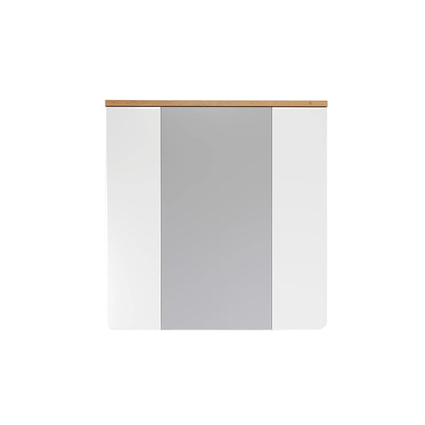 Rootz Bathroom Storage Solution - Cabinet, Organizer, Cupboard, Shelving Unit in White Gloss and Artisan Oak - 60x62x19cm
