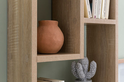 Rootz Wall Shelf - Sonoma - Modern Design Hanging Shelf - Floating Wooden Wall Shelf - Narrow Bookshelf - High Decorative Floating Shelf - 36x90x13.5cm