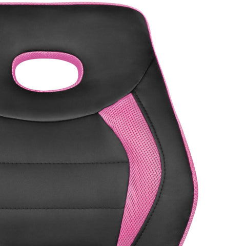 Rootz Child Swivel Chair - Black & Pink - For Ages 6+ with Backrest - Ergonomic Swivel Chair - Height Adjustable Youth Office Chair - Armless Children's Desk Chair