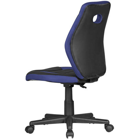 Rootz Children's Desk Chair - Black & Blue - For Ages 6+ with Backrest - Ergonomic Swivel Chair - Height Adjustable Youth Office Chair - Armless Children's Desk Chair