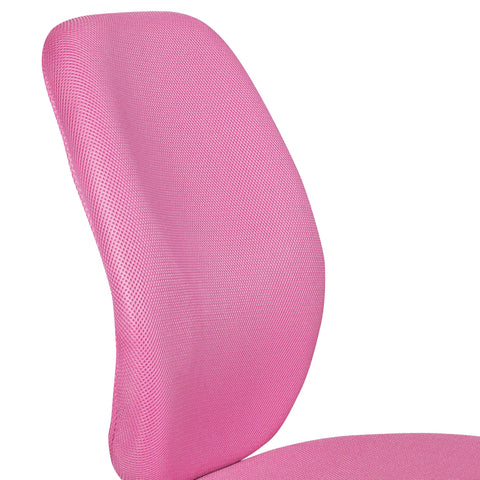 Rootz children's  pink for children over 6 with backrest - Children's swivel chair Children's office chair ergonomic - Youth chair height adjustable - Children's desk chair without armrest