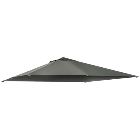 Rootz Gazebo Roof - Replacement Roof - Gazebo Cover Shade - Gazebo Canopy - Polyester - Dark Grey - 3m x 3m