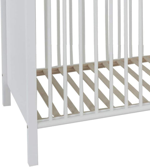 Rootz Baby Bed - Infant Cot - Child's Cradle - Toddler Sleeper - Nursery Furniture - Kid's Bedstead - White Decor - 76 x 83 x 147 cm