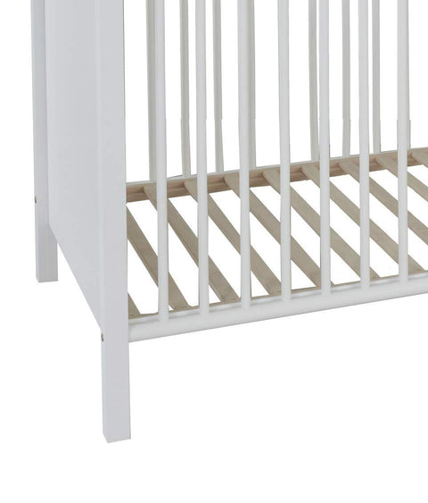 Rootz Baby Bed - Infant Cot - Child's Cradle - Toddler Sleeper - Nursery Furniture - Kid's Bedstead - White Decor - 76 x 83 x 147 cm