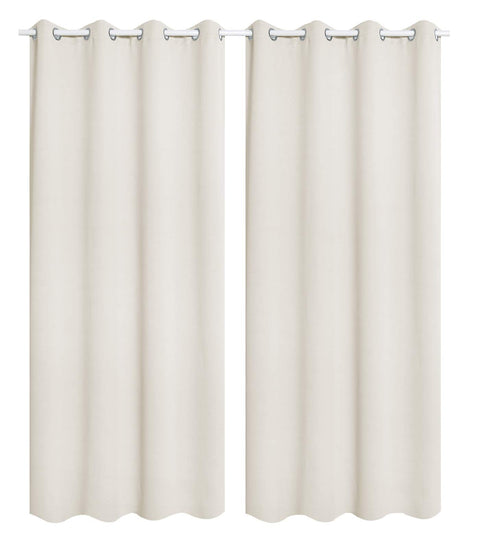 Rootz Thermal Curtains - Blackout Drapes - Room Darkening Panels - Insulating Window Covers - Light Blocking Draperies - Energy Efficient Shades - Cream - 15.2 x 11.6 x 2.7 inches