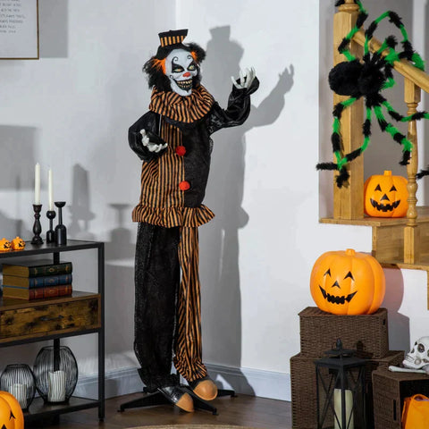 Rootz Halloween Decoration - Horror Clown with Special Effects and Sound Function - Multicolored - 100cm x 18cm x 153cm