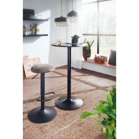 Rootz Standing Table - High Table - Bistro Table - Round Standing Table - Bar Table - Metal - Wood - Ø 60 cm - Black