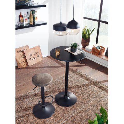 Rootz Standing Table - High Table - Bistro Table - Round Standing Table - Bar Table - Metal - Wood - Ø 60 cm - Black