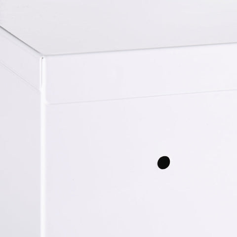 Rootz Medicine Cabinet - 3 Compartments - Lockable Door - Sturdy Steel Housing - White - 30 x 14 x 46 cm