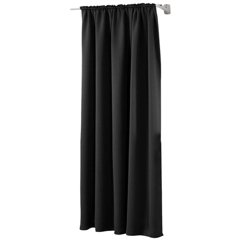Rootz Blackout Curtain - Drapery - Window Covering - Room Darkener - Thermal Drape - Shade - Privacy Screen - Black - 135x245 cm
