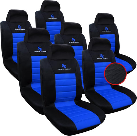 Rootz Car Seat Covers - Auto Cushion Protectors - Vehicle Chair Pads - Automobile Seat Shields - Car Bench Safeguards - Auto Seat Wraps - Drive Chair Covers - Blue - 14.6 x 13.4 x 11.4 inches