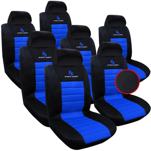 Rootz Car Seat Covers - Auto Cushion Protectors - Vehicle Chair Pads - Automobile Seat Shields - Car Bench Safeguards - Auto Seat Wraps - Drive Chair Covers - Blue - 14.6 x 13.4 x 11.4 inches