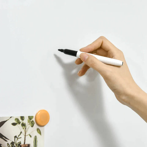 Rootz Whiteboard - Magnetic Board - Easy To Wipe Off - With 4 Markers - 10 Magnets - 1 Eraser - 60 x 1.8 x 45cm