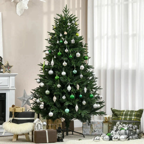 Rootz Christmas Tree - Artificial Fir - Realistic Appearance - Quick Assembly - Plastic - Green - 120 x 120 x 180cm