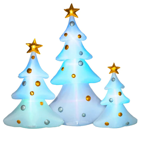 Rootz Christmas Trees - Including Blower - Indoor And Outdoor - Including Mounting Material - Polyester Fabric - Multicolored - 239L x 77W x 210Hcm