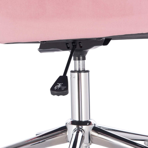 Rootz Bürohocker - Office Chair - Drehhocker - Swivel Stool - Desk Seat - Work Chair - Rolling Chair - Pink - 41 x 44 cm