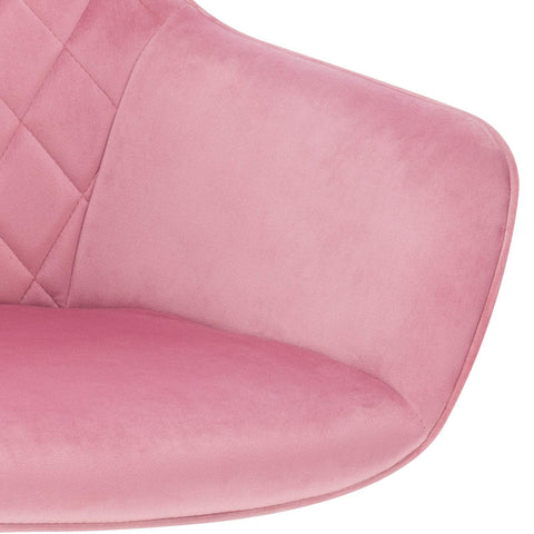 Rootz Bürohocker - Office Chair - Drehhocker - Swivel Stool - Desk Seat - Work Chair - Rolling Chair - Pink - 41 x 44 cm