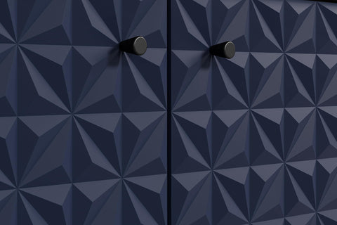 Rootz  Door Panels - Cabinet Fronts - Highboard Enhancers - Sideboard Upgrades - Modern Elegance - Dark Blue - 60x60x2cm.