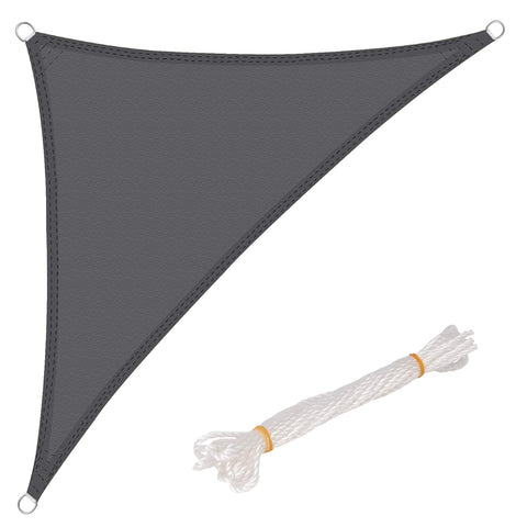 Rootz Sun Sail - Shade Canopy - UV Protector - Outdoor Cover - Garden Awning - Patio Screen - Gray - 3x3x4.25m