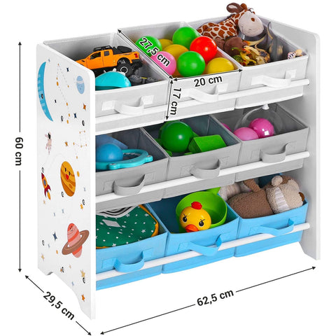 Rootz Toy organizer - Toy cabinet - Storage cabinet children's room - White - 62.5 x 29.5 x 60 cm