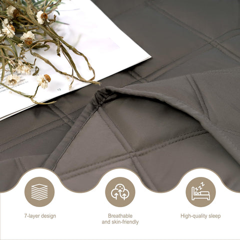 Rootz Weighted Blanket - Therapy Duvet - Sensory Comforter - Stress-Reducing Bedspread - Relaxation Throw - Sleep Enhancer - Gray - 150x200cm