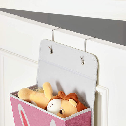 Rootz Storage Bag - Hanging Organizer - 3 Compartments - 2 Hooks - Animal Motif - Door Organizer - Children's Room - 33 x 11.5 x 90 cm