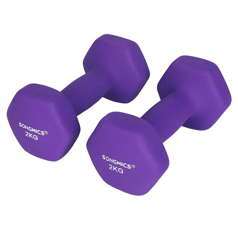 Rootz Dumbbells - Dumbbell Set - Set Of 2 - 2 x 2 kg - Dumbbells - Purple - Women