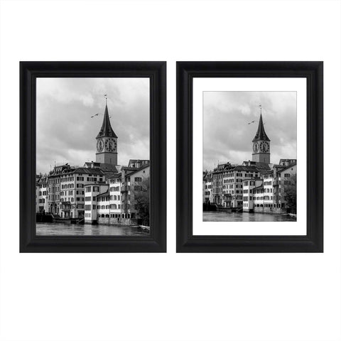 Rootz Wooden Photo Frame - Picture Holder - Image Display - Snapshot Enclosure - Portrait Showcase - Artwork Border - White - 14.5x10.9x1.5inches