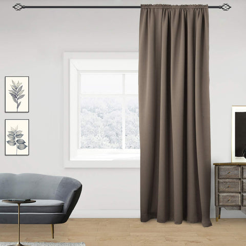 Rootz Thermovorhang - Blackout Curtain - Drapery - Window Shade - Darkening Drape - Privacy Screen - Room Divider - Taupe - 135x245 cm