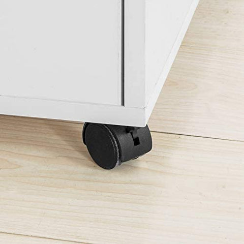 Rootz Microwave Shelf - Kitchen Wheeled Storage Trolley - Kitchen Storage Cabinet Cupboard Unit