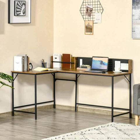 Rootz Computer Desk - L Shape Computer Desk - Corner Desk - 165 cm x 110 cm x 95 cm